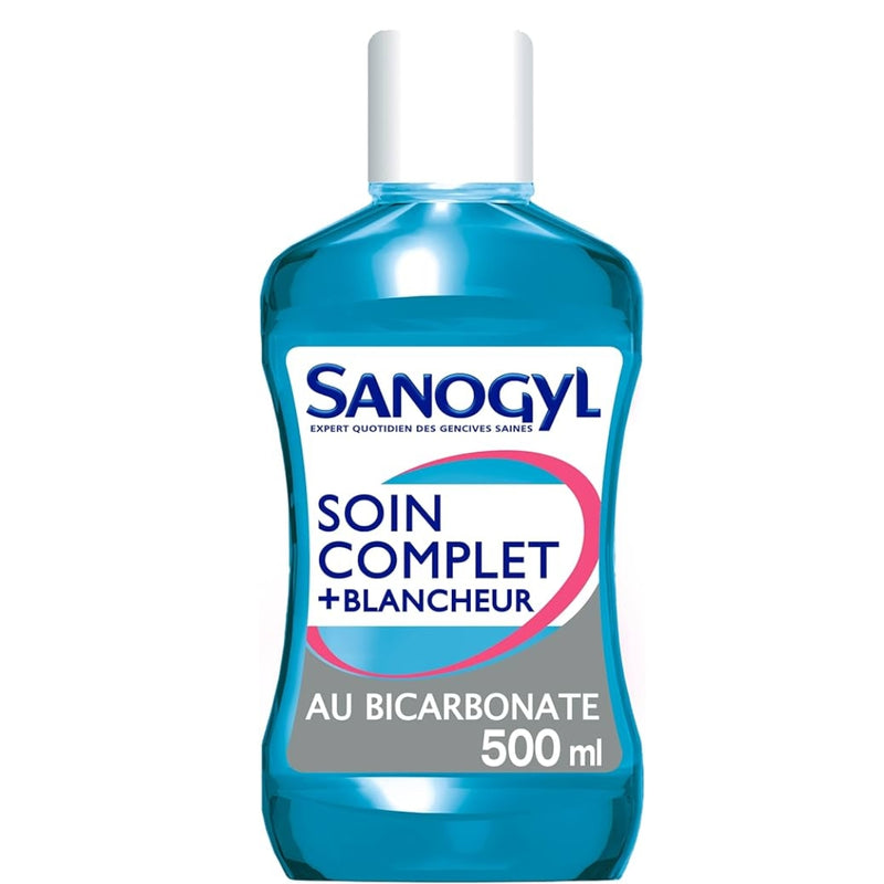 غسول الفم Sanogyl عناية كاملة + تبييض 500 مل