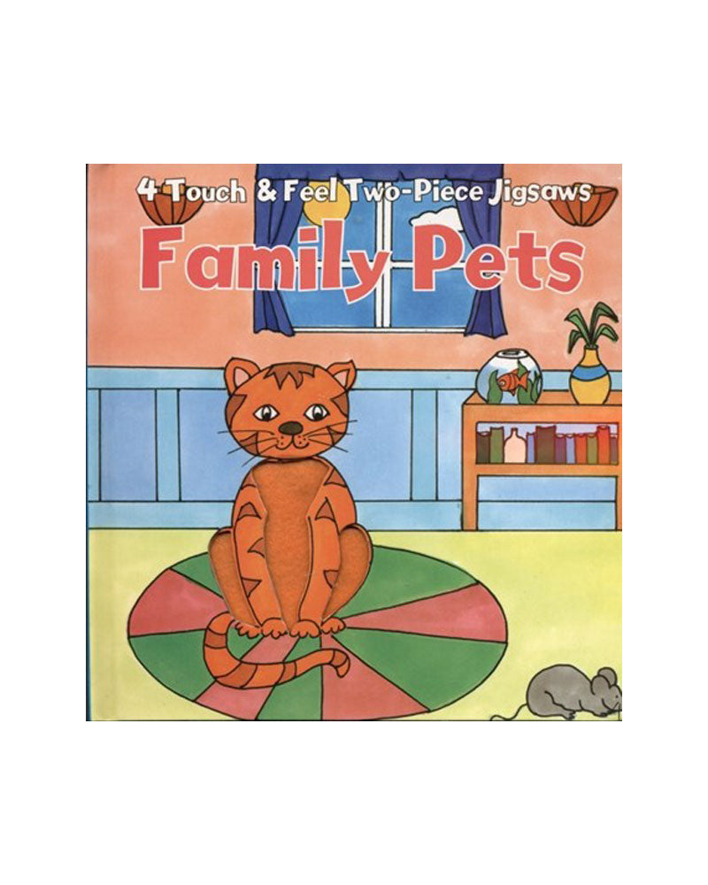 4 Touch and Feel Two Piece Jigsaws - Family Pets