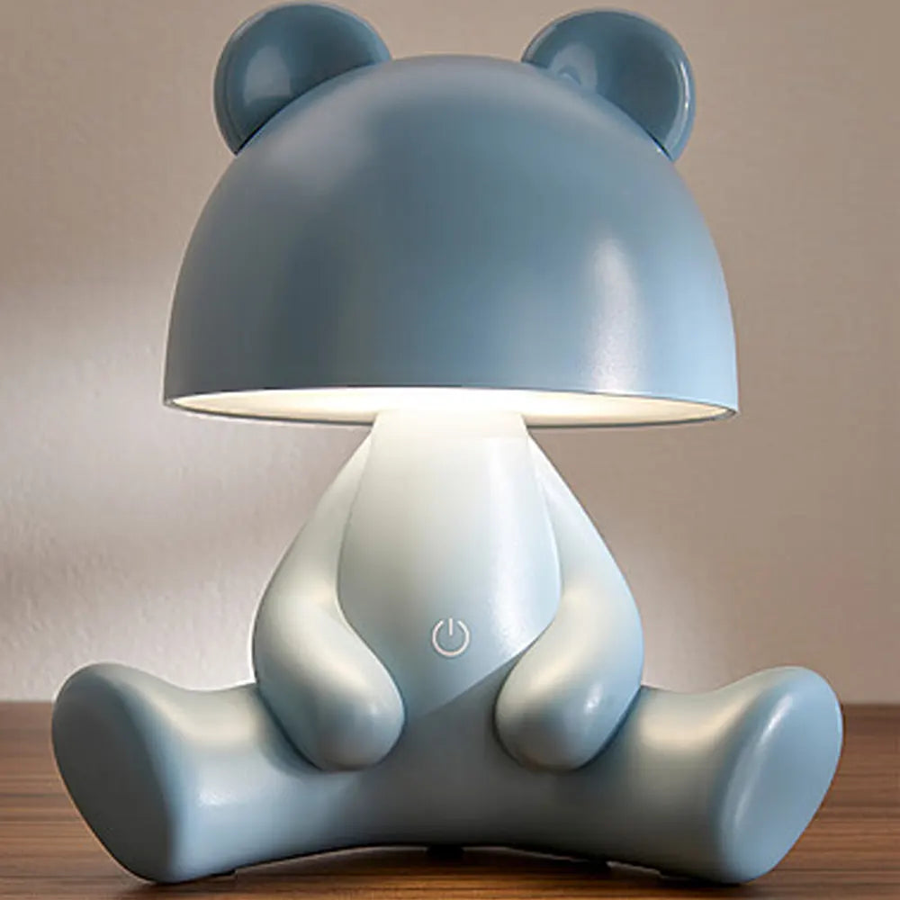 Leitmotiv Lampe de Table Ours LED - Bleu Clair