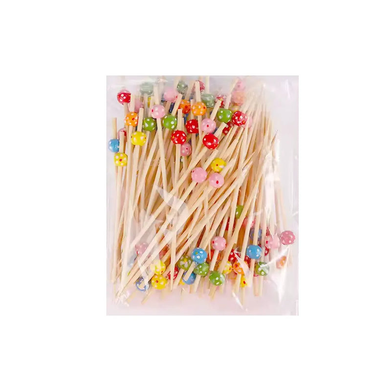 Pinchos decorativos de bambú - Coloridos