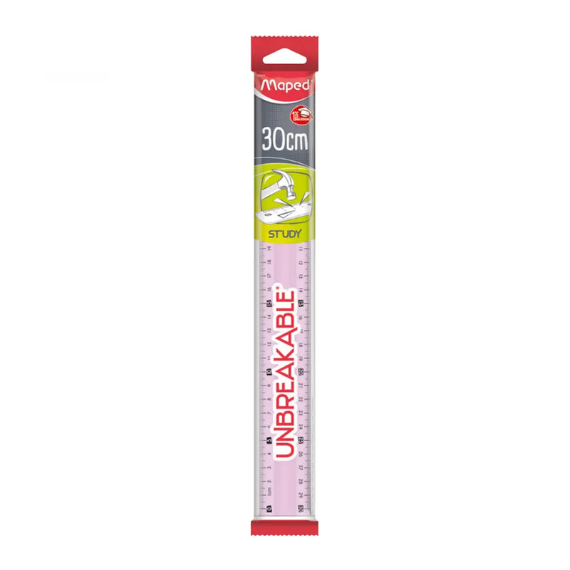 Maped Unbreakable Flat Ruler - 30 cm