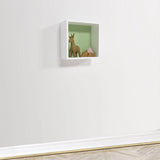 Wlidaty Home Cube Mural Fond Vert 23x23 cm