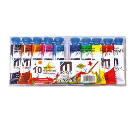 M.School Gouaches - 10 Tubes en Boîte Plastique