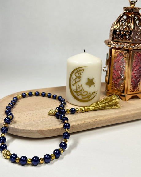 Muslim Rosary - Tasbih with Blue Beads