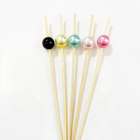 Brochettes de Bambou Décoratives Cocktail Cure-Dent – Multicolores