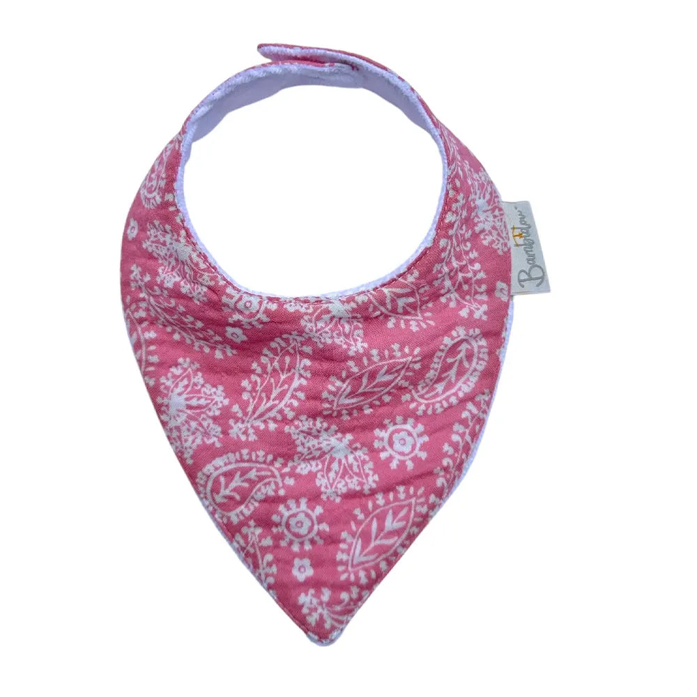 Bambidou Bandana Bib - Pink Muslin