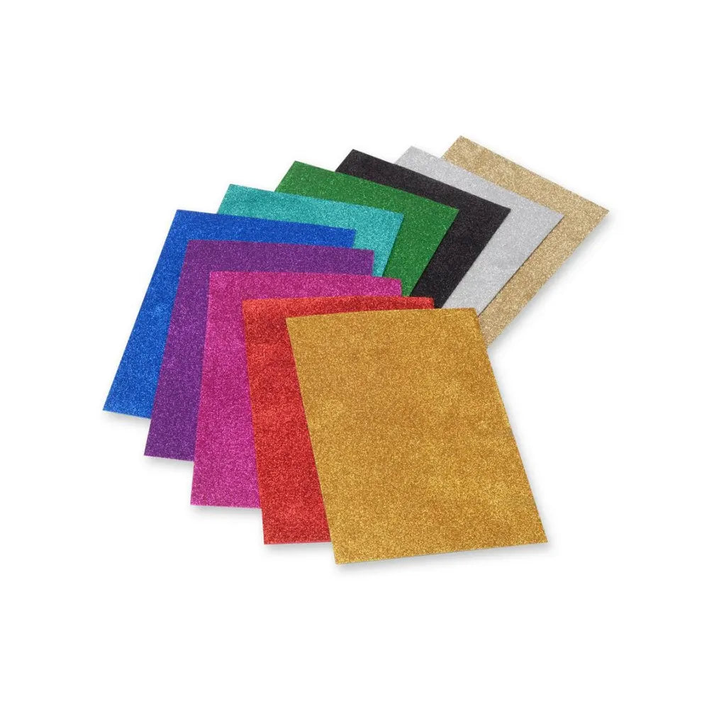 M.School Papier Mousse Adhésif avec Paillettes A4 - 10 Feuilles