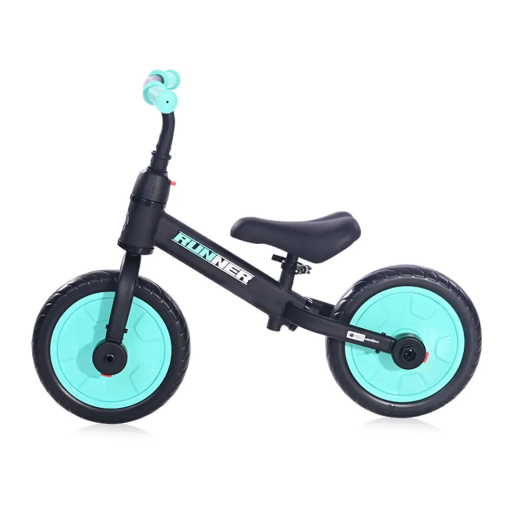 Lorelli Bicyclette Runner 2 en 1 - Noir et Turquois