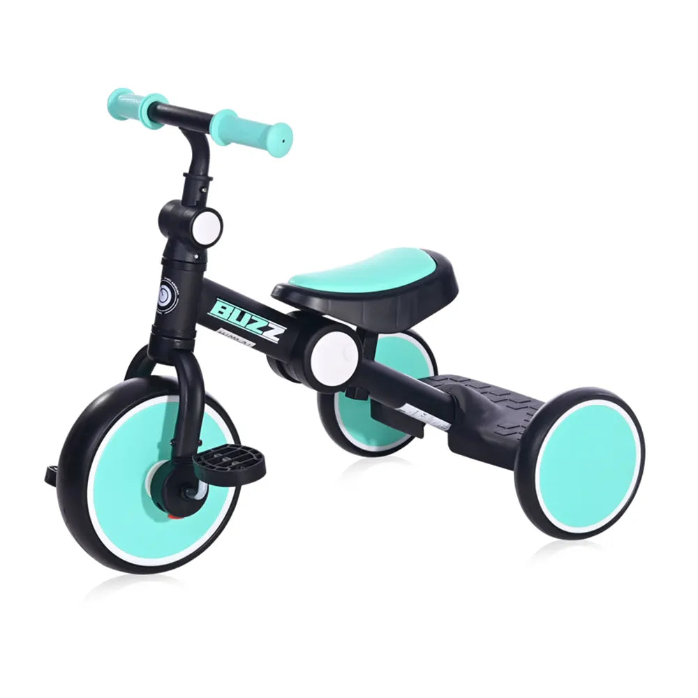 Lorelli Buzz Foldable Tricycle - Black & Turquoise