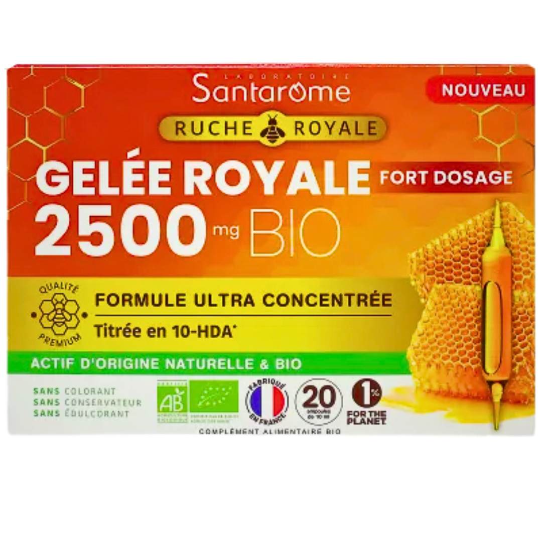 Santarome Gelée Royale 2500 mg – boîte de 20 ampoules