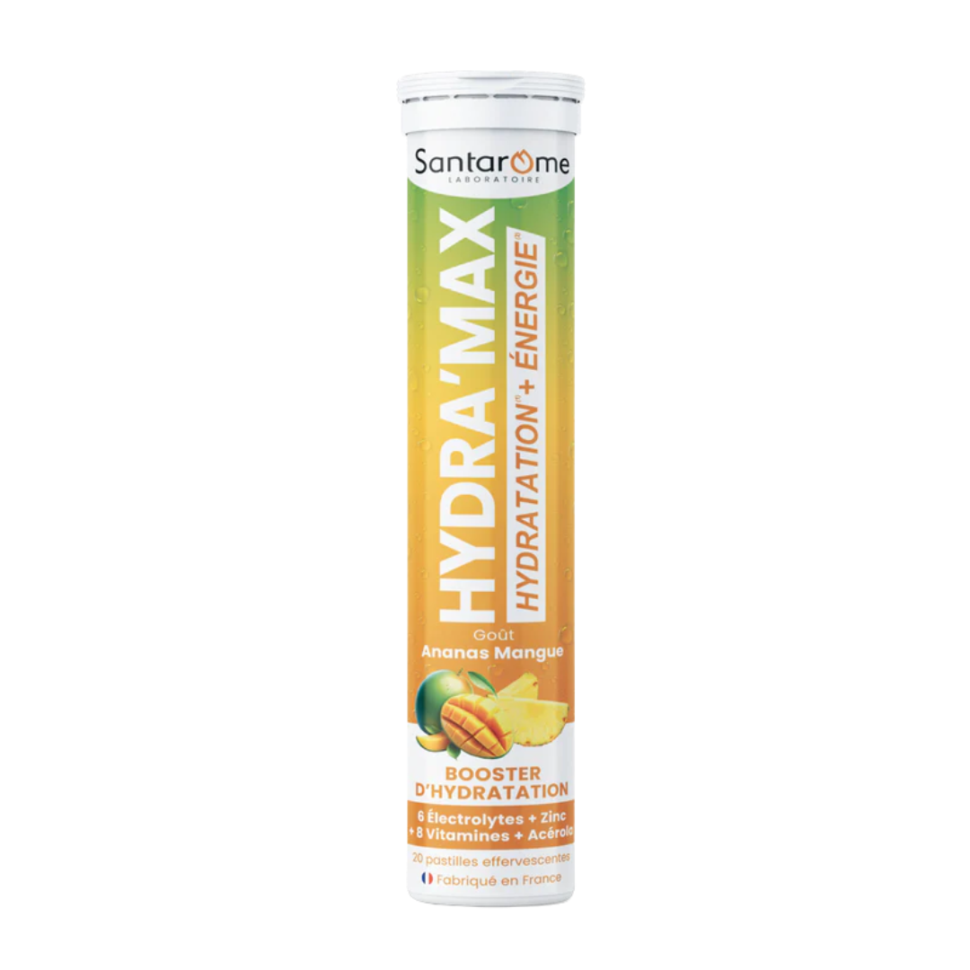 Santarome Hydramax Ananas Mangue 20 pastilles effervescentes – tube