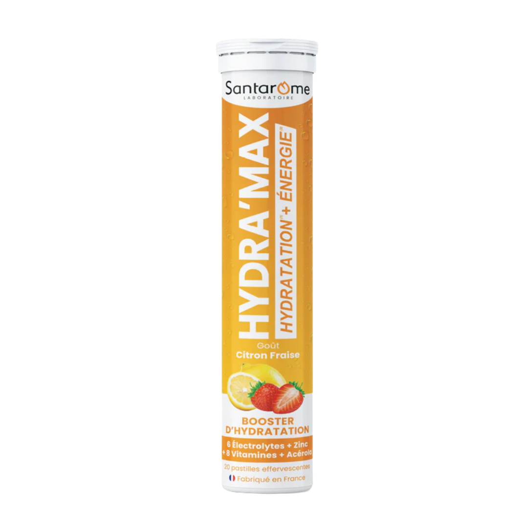 Santarome Hydramax Citron Fraise 20 pastilles effervescentes – tube