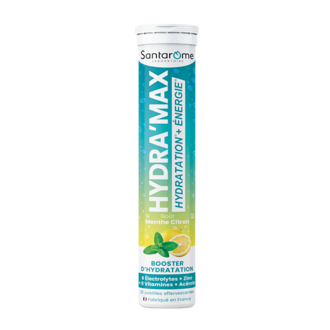 Santarome Hydramax Menthe Citron 20 pastilles effervescentes – tube