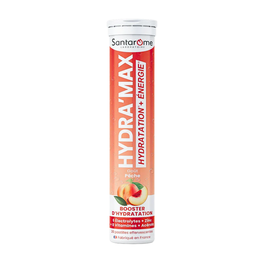 Santarome Hydramax Pêche 20 pastilles effervescentes – tube