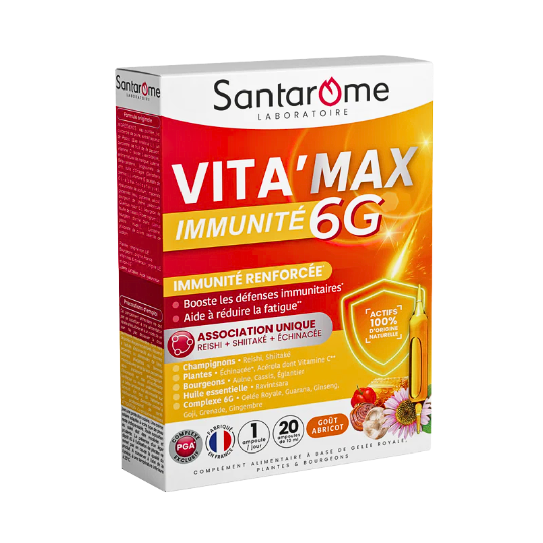 Santarome Vit'Max 6G – 20 ampoules x 10 ml – photo du produit