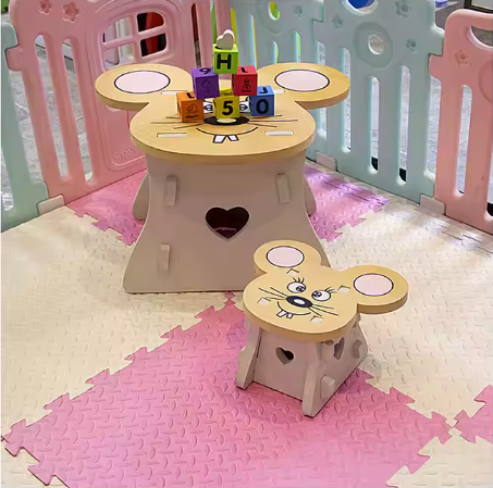 EVA Foam Puzzle Table & Chair for Kids – 3Y+