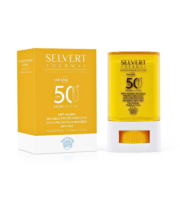 Selvert Thermal stick solaire minéral SPF50+ anti-âge 15 ml