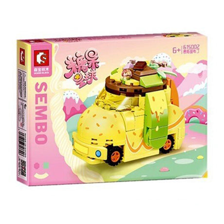 Sembo Blocs De Construction Mini Ice Cream Van 6A+ - Jaune