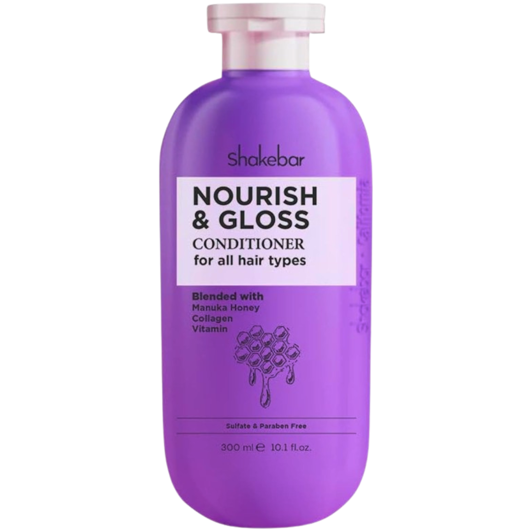 Shakebar Nourish & Gloss après-shampoing 300 ml – flacon