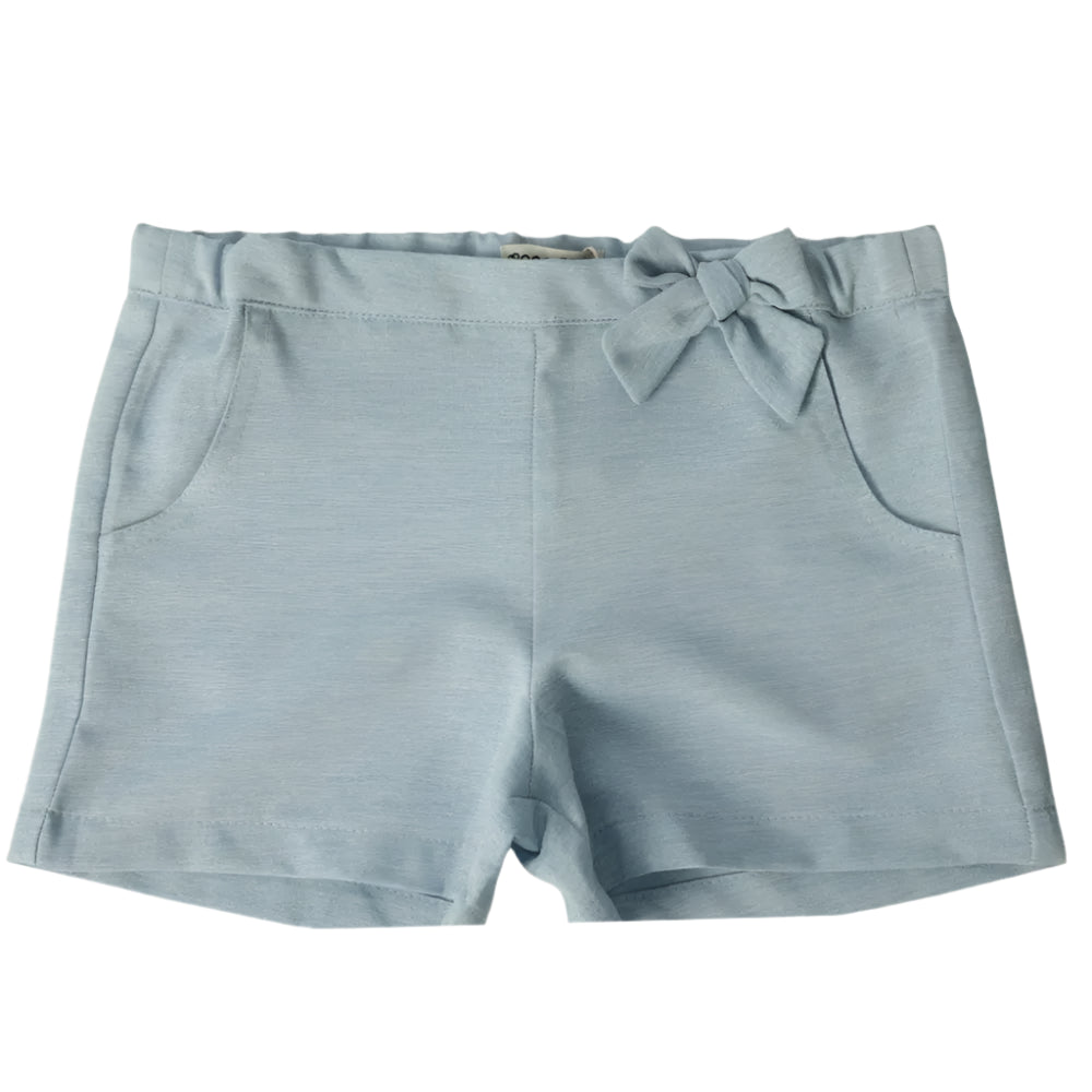 شورت لولي بعقدة فراشة - أزرق فاتح