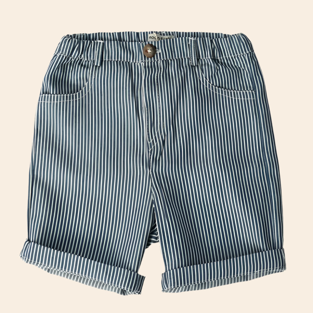 Moon Boy's Striped Shorts - Blue and White
