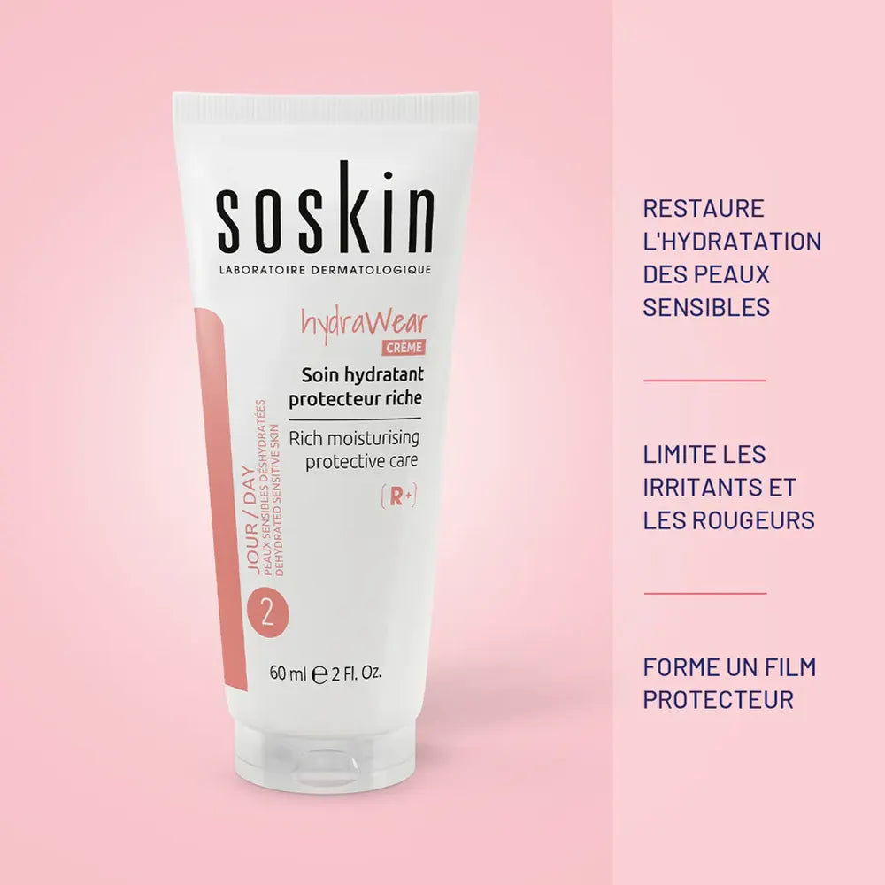 Soskin HydraWear Gel-Crème Soin Hydratant Protecteur Riche - 50 ml