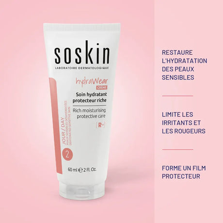 Soskin HydraWear Gel-Crème Soin Hydratant Protecteur Riche - 50 ml
