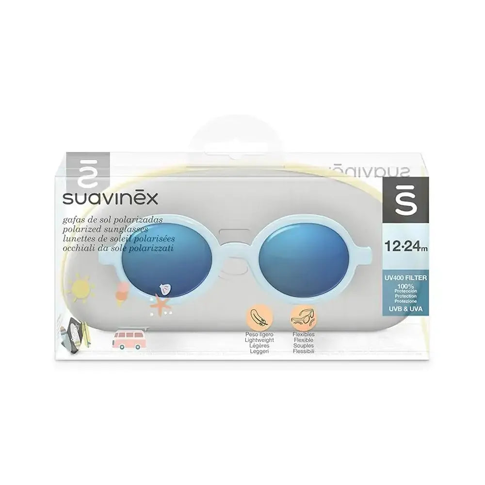 Suavinex Lunettes de Soleil Bébé Forme Ronde12-24Mois - Blue