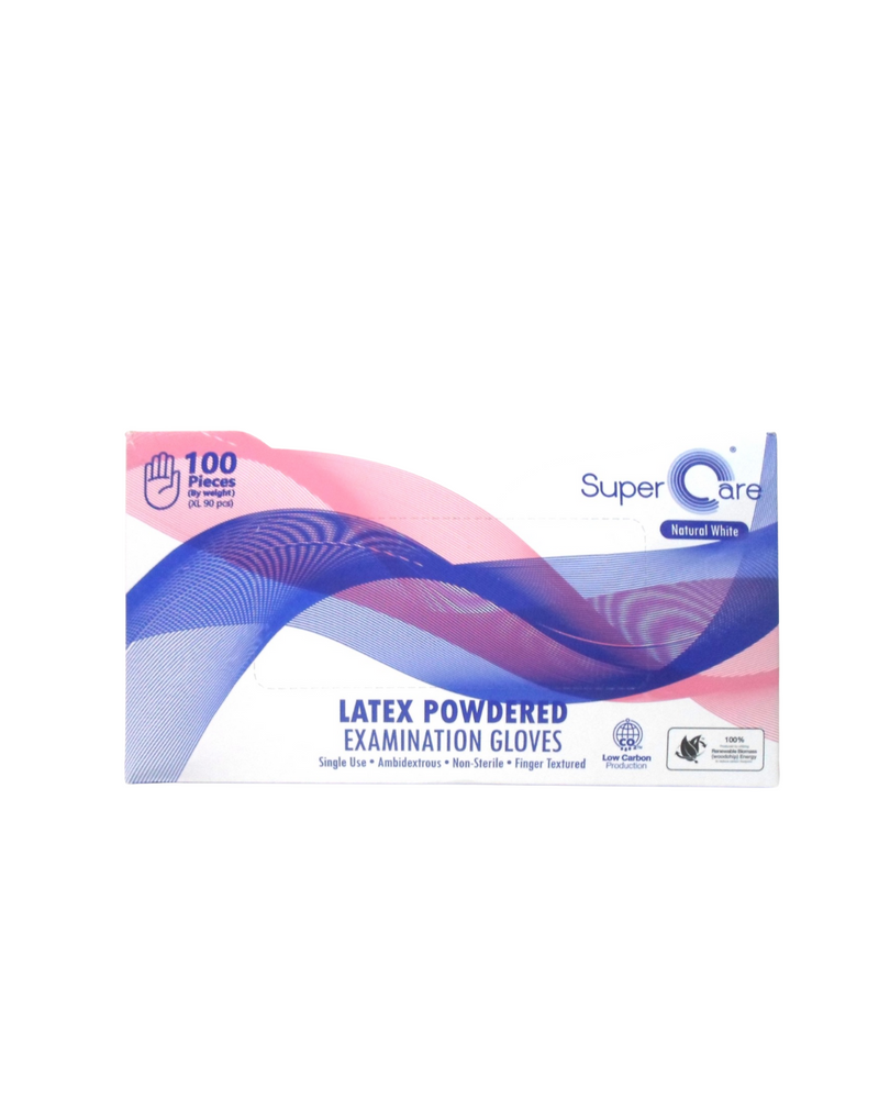 Super Care قفازات مقاس L – 100 قطعة