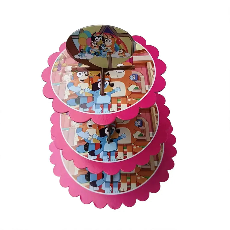 Support à Gâteaux 34 x 33 cm Rose - Bluey