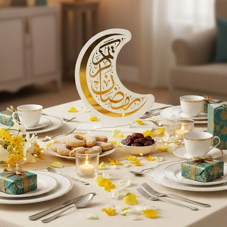 Décoration de Table Ramadan Karim en Acrylique - Lune