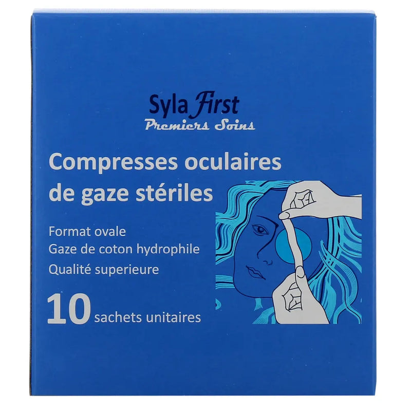 Sylafirst 10 Sterile Eye Pads - 5.5 x 7.5 cm