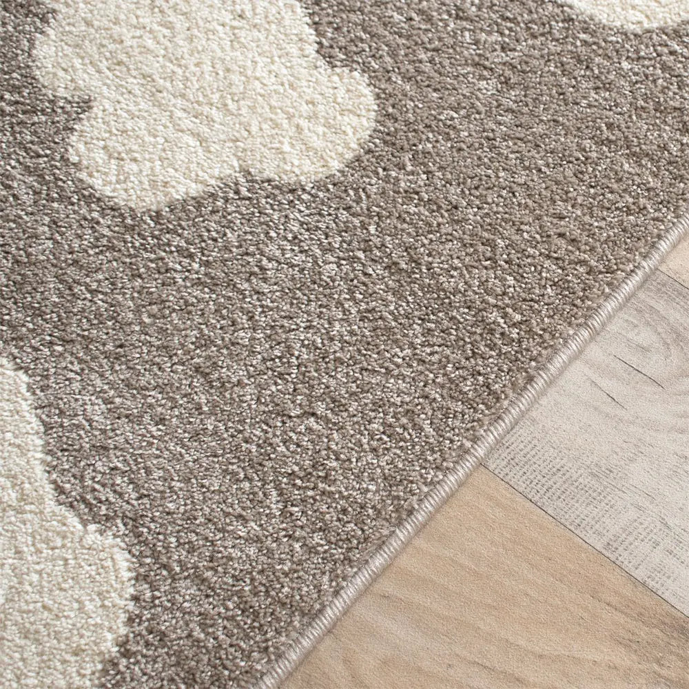 Tapis Tuman Taupe Crème