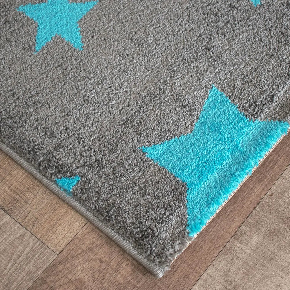 Tapis Bulji Gris Turquoise