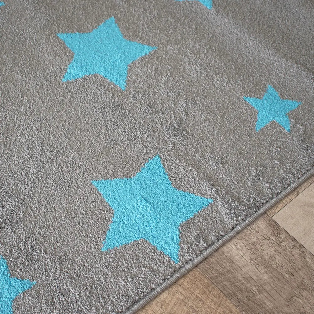 Tapis Bulji Gris Turquoise