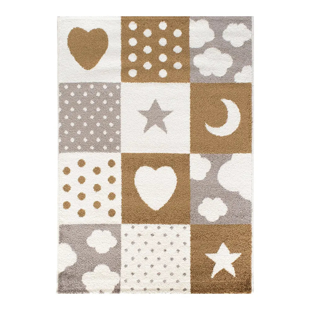 Tapis Starlove Crème Camel Taupe