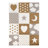 Tapis Starlove Crème Camel Taupe