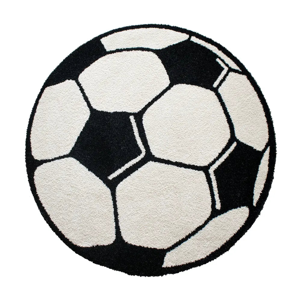 Tapis Rond Ballo Noir Blanc