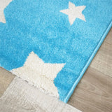 Tapis Bulji Turquoise Crème