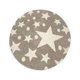 Tapis Rond Etoilino Taupe Crème