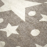 Tapis Rond Etoilino Taupe Crème