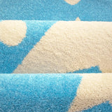 Tapis Rond Etoilino Turquoise Crème