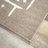 Tapis Hopscotch Taupe Crème