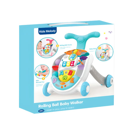 Kids Melody Trotteur Musical Rolling Ball pour Bébé 0M+ - Bleu