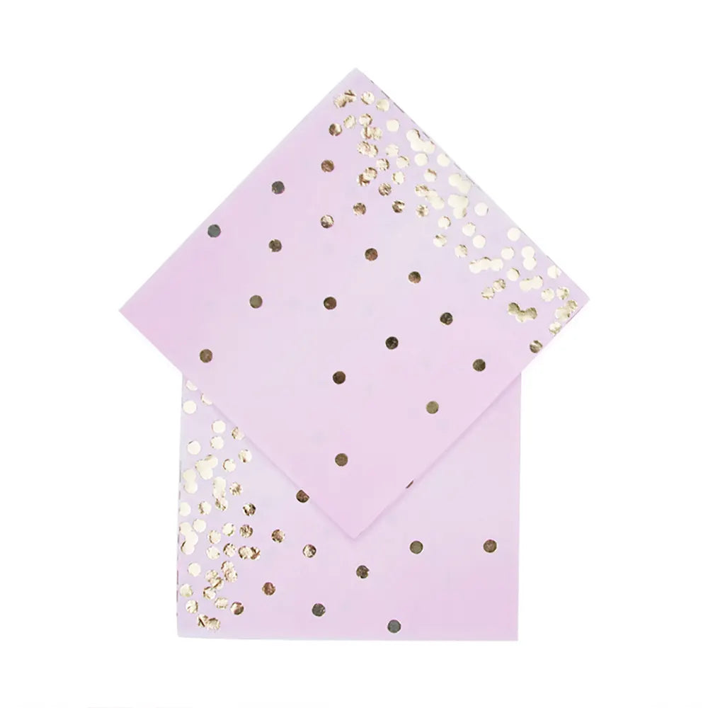 Pink Polka Dot Paper Napkins 25 x 25 cm – 16 Pieces