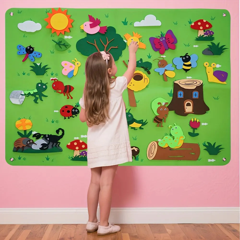 Tapete mural educativo de fieltro - Tema naturaleza