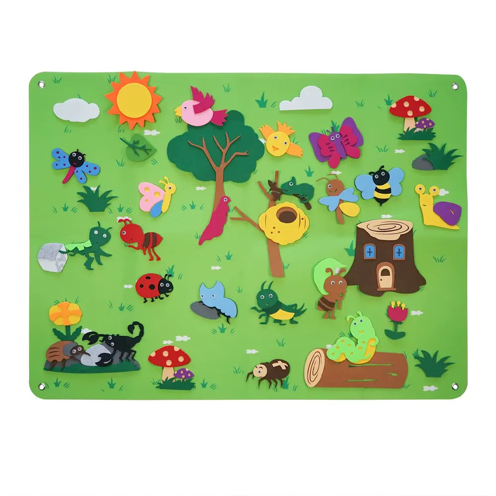 Tapete mural educativo de fieltro - Tema naturaleza
