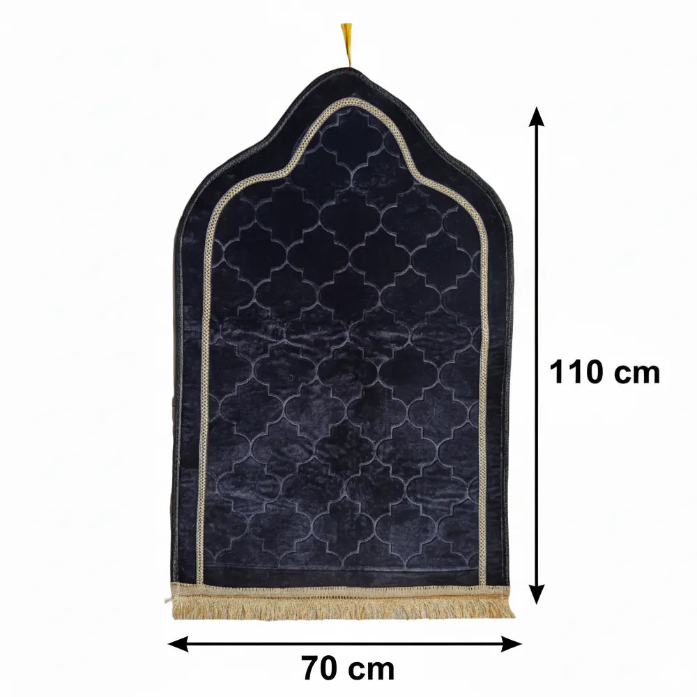سجادة صلاة 70 × 110 سم - أسود