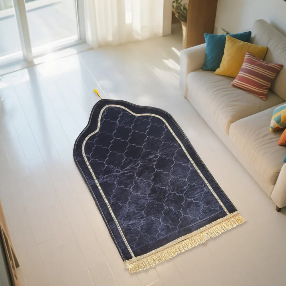 سجادة صلاة 70 × 110 سم - أسود