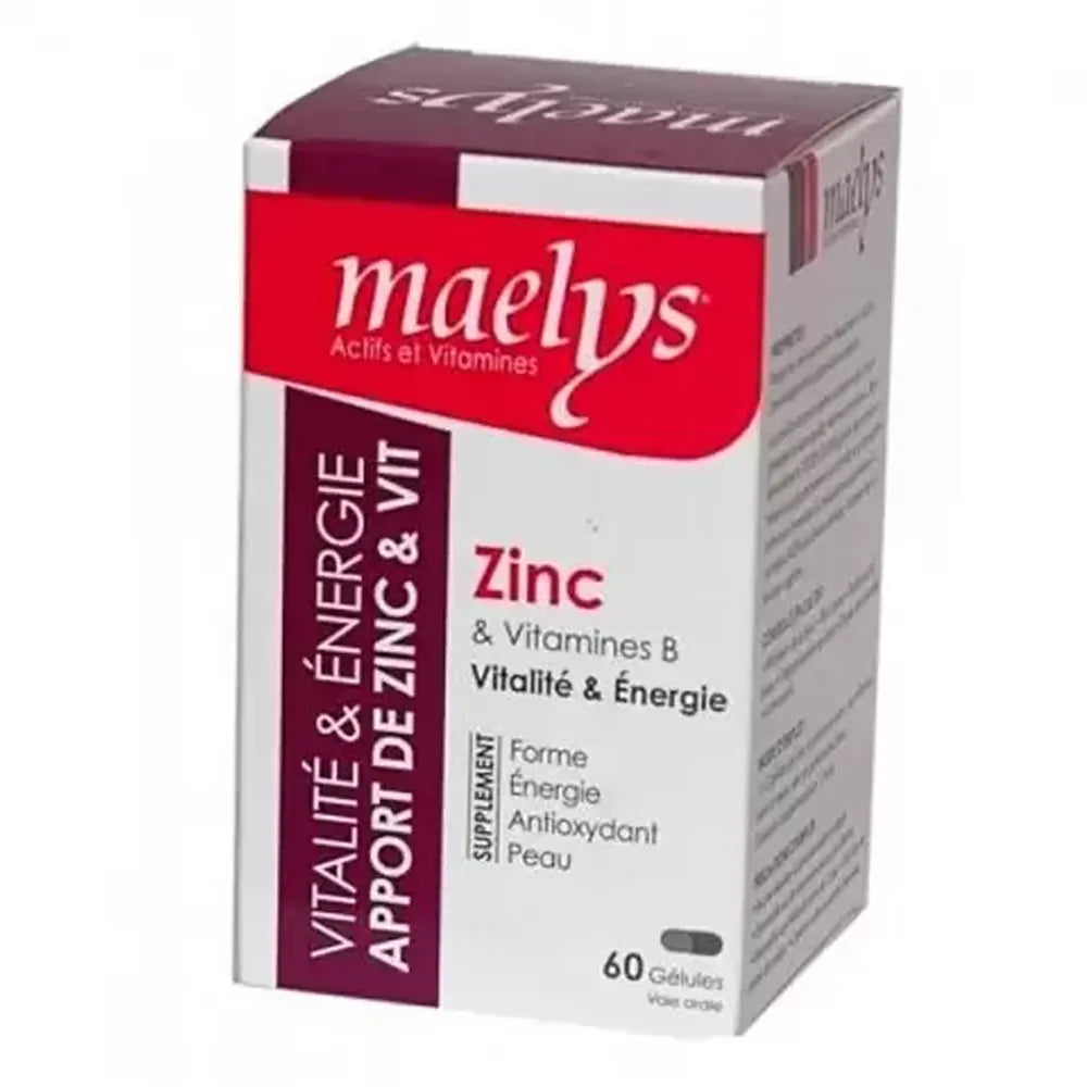 Maelys Zinc et Vitamines B - 60 Gélules
